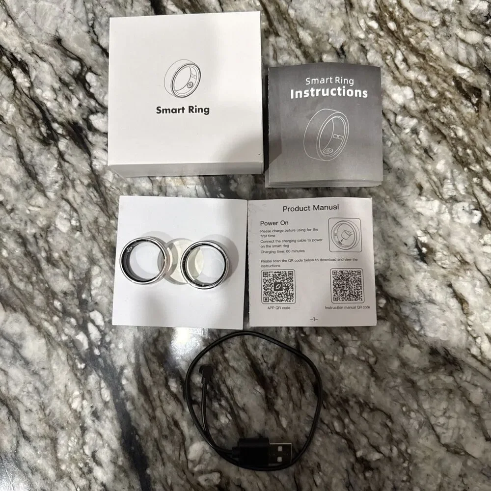 Lot of 2 Smart Rings Please Read Description Sz 11~1 Pink & 1 Silver